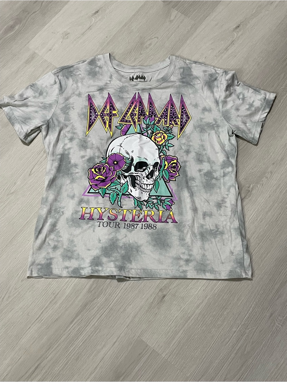 Graphic Tee - Gray with Purple